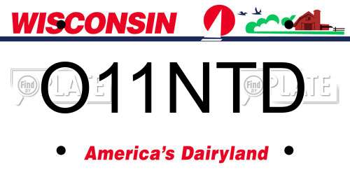 O11NTD Wisconsin License Plate