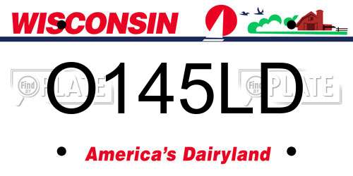 O145LD Wisconsin License Plate
