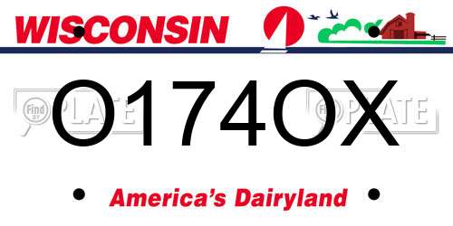 O174OX Wisconsin License Plate