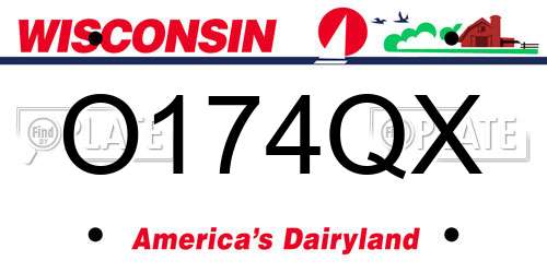 O174QX Wisconsin License Plate