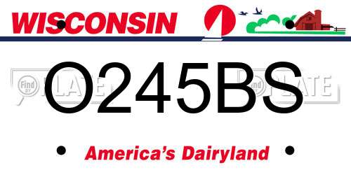 O245BS Wisconsin License Plate