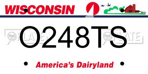O248TS Wisconsin License Plate