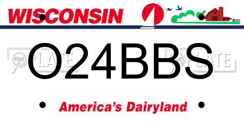 O24BBS Wisconsin License Plate