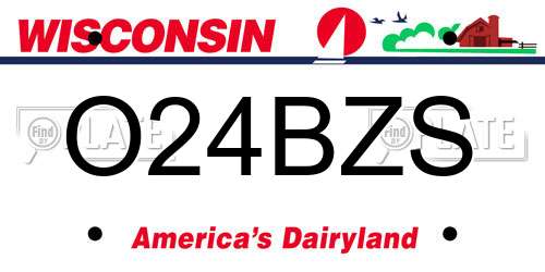 O24BZS Wisconsin License Plate