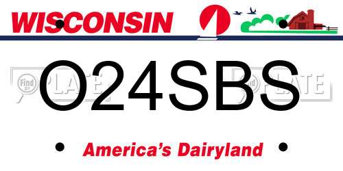 O24SBS Wisconsin License Plate