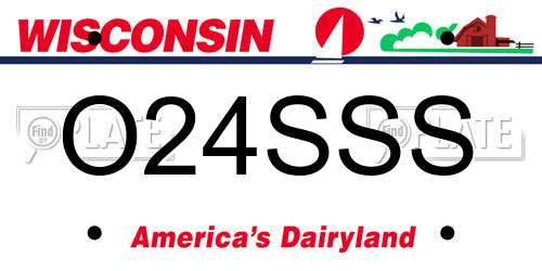 O24SSS Wisconsin License Plate
