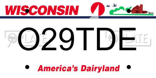 O29TDE Wisconsin License Plate