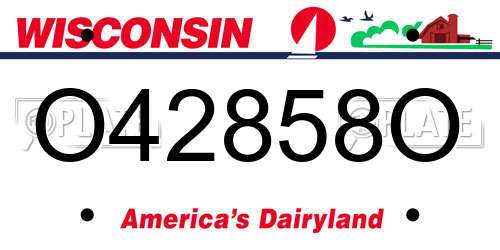 O42858O Wisconsin License Plate