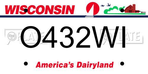 O432WI Wisconsin License Plate