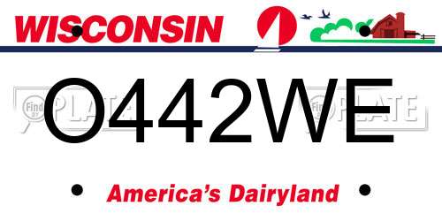 O442WE Wisconsin License Plate