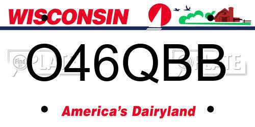 O46QBB Wisconsin License Plate