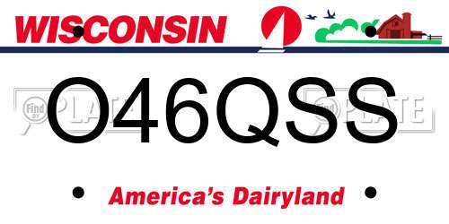 O46QSS Wisconsin License Plate