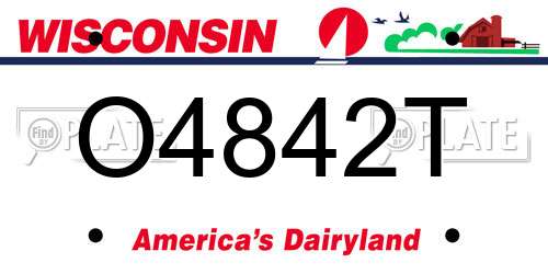 O4842T Wisconsin License Plate