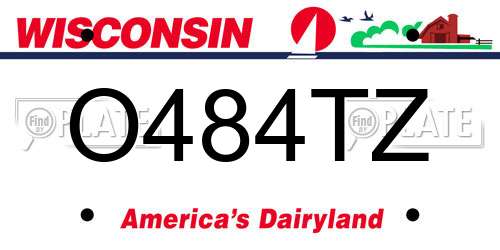 O484TZ Wisconsin License Plate