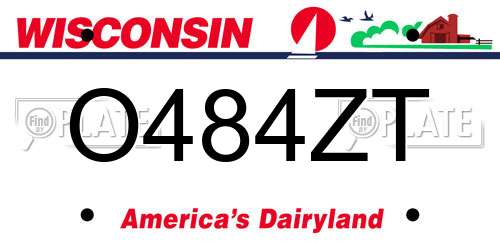 O484ZT Wisconsin License Plate