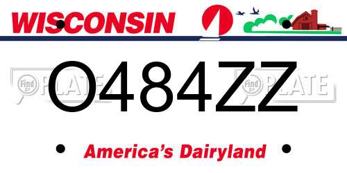 O484ZZ Wisconsin License Plate