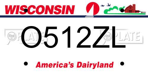 O512ZL Wisconsin License Plate