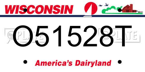 O51528T Wisconsin License Plate