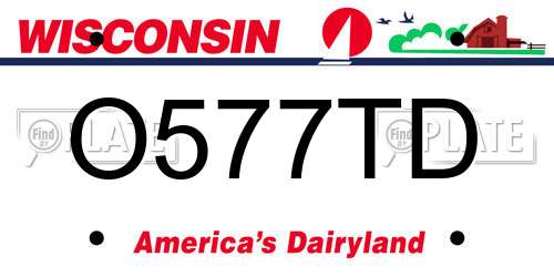O577TD Wisconsin License Plate