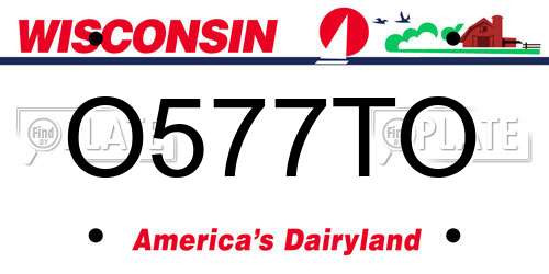 O577TO Wisconsin License Plate