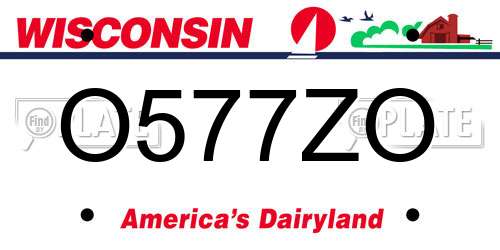 O577ZO Wisconsin License Plate