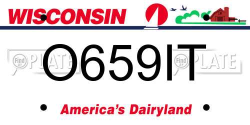 O659IT Wisconsin License Plate