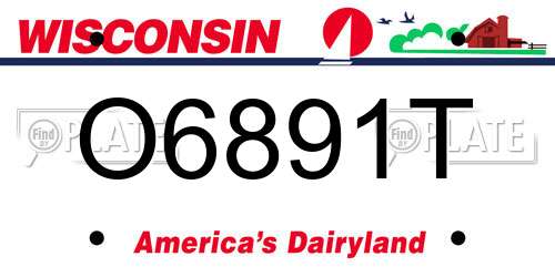 O6891T Wisconsin License Plate