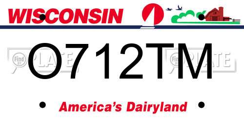 O712TM Wisconsin License Plate