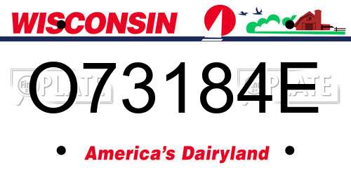 O73184E Wisconsin License Plate