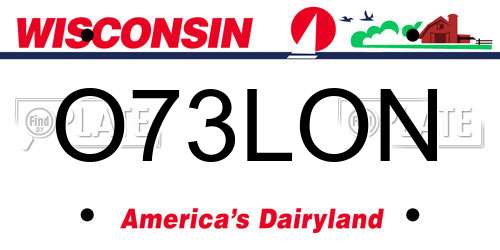 O73LON Wisconsin License Plate