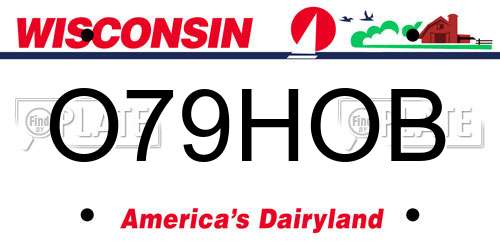 O79HOB Wisconsin License Plate