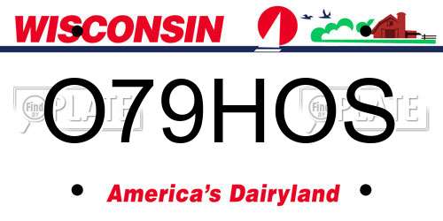 O79HOS Wisconsin License Plate