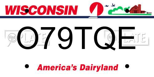 O79TQE Wisconsin License Plate