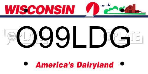 O99LDG Wisconsin License Plate