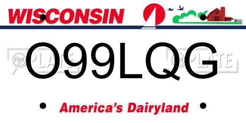 O99LQG Wisconsin License Plate