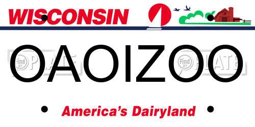 OAOIZOO Wisconsin License Plate