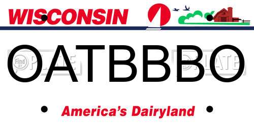 OATBBBO Wisconsin License Plate