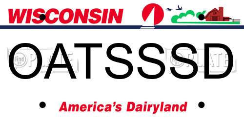 OATSSSD Wisconsin License Plate