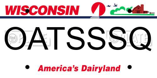 OATSSSQ Wisconsin License Plate
