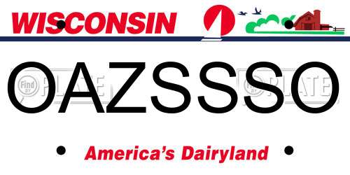 OAZSSSO Wisconsin License Plate