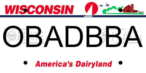 OBADBBA Wisconsin License Plate