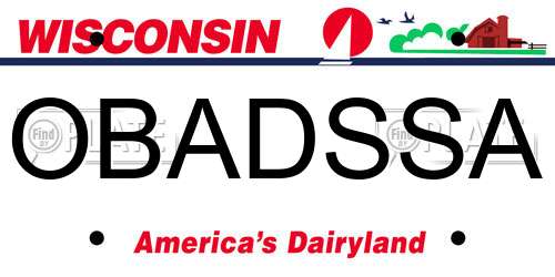 OBADSSA Wisconsin License Plate
