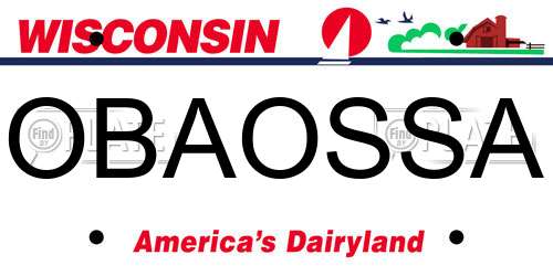 OBAOSSA Wisconsin License Plate