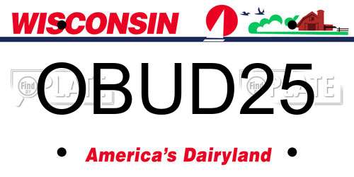 OBUD25 Wisconsin License Plate