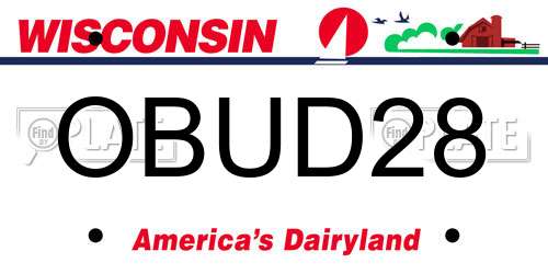 OBUD28 Wisconsin License Plate