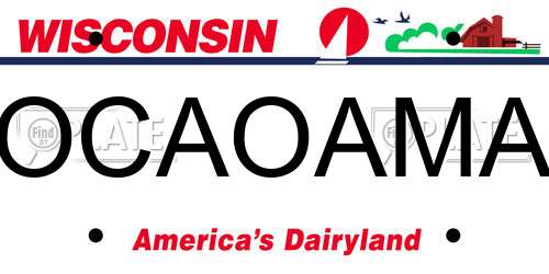 OCAOAMA Wisconsin License Plate