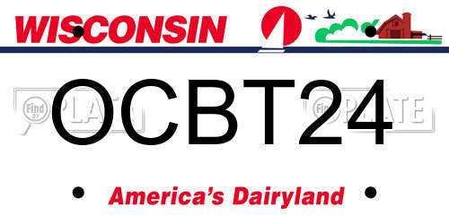 OCBT24 Wisconsin License Plate