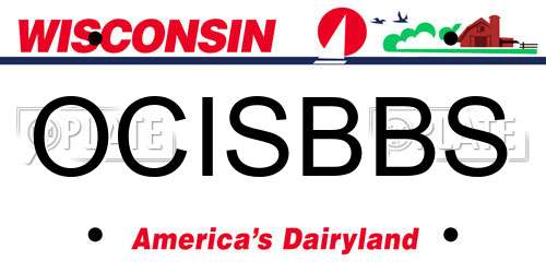 OCISBBS Wisconsin License Plate