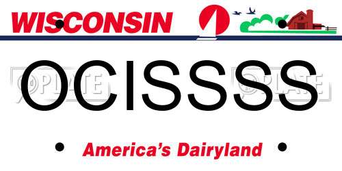 OCISSSS Wisconsin License Plate