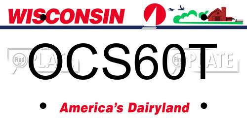 OCS60T Wisconsin License Plate